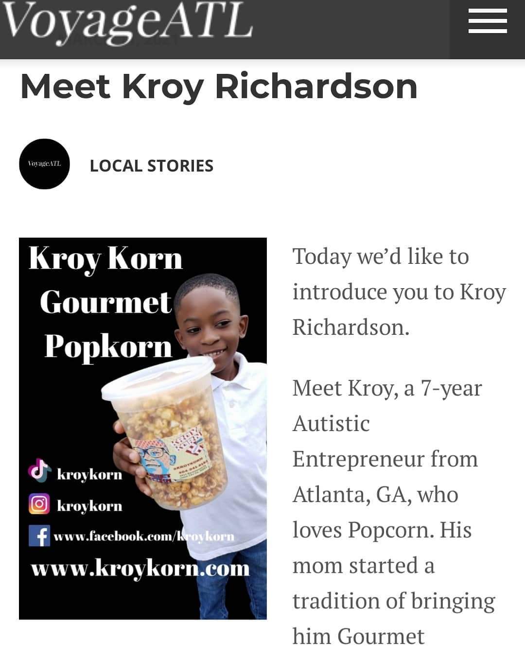 Kroy Korn Takes Over Voyager Atl Magazine