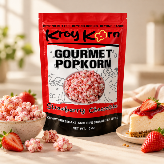 KroyKorn Strawberry Cheesecake Popkorn - 10oz bag