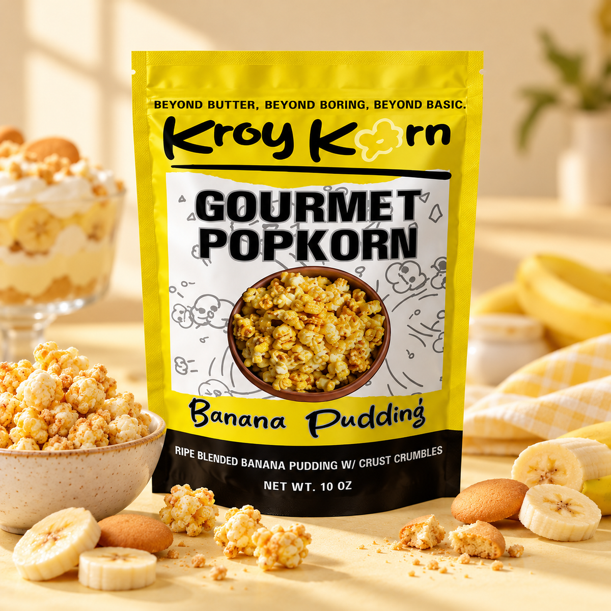 KroyKorn Banana Puddin Popkorn - 10oz bag