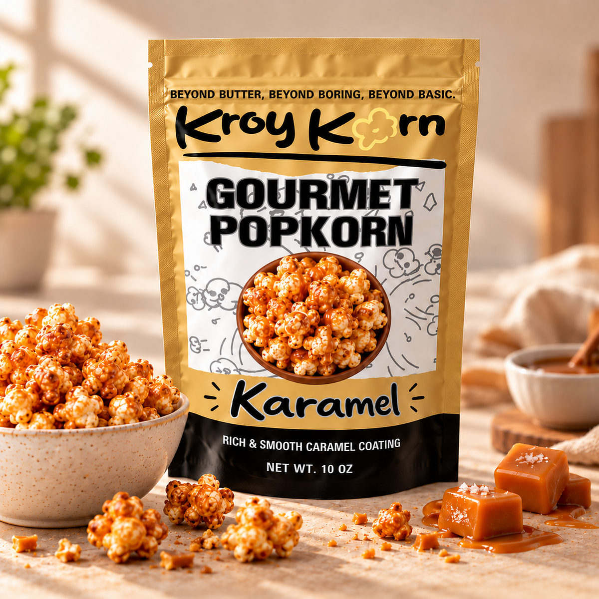 KroyKorn Karamel Popkorn - 10oz bag